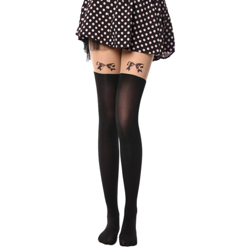 2016 new fashion student's love cute and sexy pantyhose patchwork color tight and charming student pantyhose medias tatuaje #130 SM6