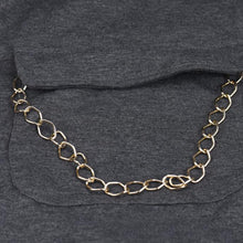 2016 new style cotton dress women spring gray causal with chains dress long sleeve dress vestidos mujere vestidos sexy #546 SM6