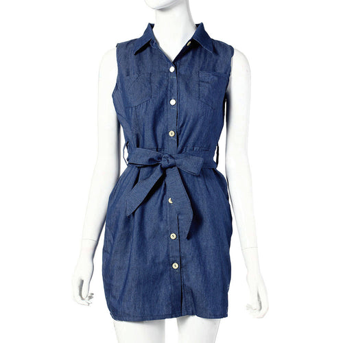 2016 new style summer causal dress summer sexy romper sleeveless denim bodysuit dress bandage dress dames jurken #593 SM6