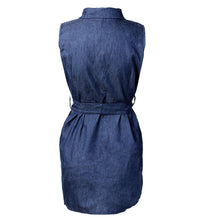 2016 new style summer causal dress summer sexy romper sleeveless denim bodysuit dress bandage dress dames jurken #593 SM6
