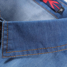 men short-sleeved shirt Korean men denim shirt Slim large size men's Casual shirt SM6