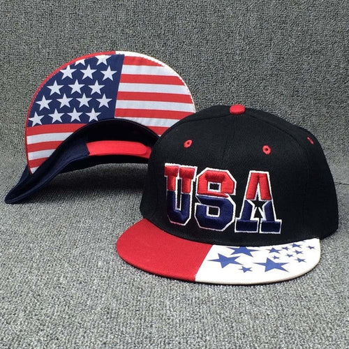 2016American Flag Snapback Hats Brand USA Letter Cotton Gorras Hip hop Snapback Caps Men Women Baseball Cap Bones For Adult#3546 SM6