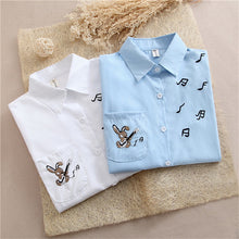 Autumn New Shirt Fashion Casual Female Long Sleeve Print Women Blouse Turn-down Collar Tops With Button 72176 SM6