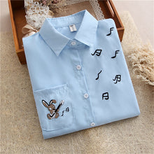 Autumn New Shirt Fashion Casual Female Long Sleeve Print Women Blouse Turn-down Collar Tops With Button 72176 SM6