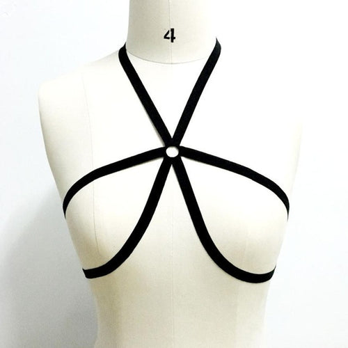 Black Sexy Goth Erotic Lingerie Bra sexy Underbust Bandage Belt Women Party Wear Body Femme #23 SM6