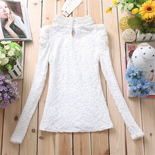 Blusas femininas Casual Women Hollow Out Blouses Long Sleeve Tops Autumn Vintage Bow Lace Thick Print Shirts 71765 SM6