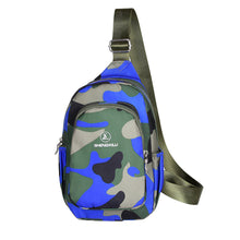 Women Casual Crossbody Bag Multi-Pocket Military Camouflage Print Zipper Durable Small Bag Chest Bag Shoulder Bag SM6