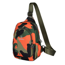 Women Casual Crossbody Bag Multi-Pocket Military Camouflage Print Zipper Durable Small Bag Chest Bag Shoulder Bag SM6