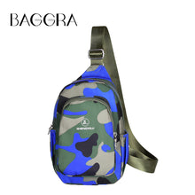 Women Casual Crossbody Bag Multi-Pocket Military Camouflage Print Zipper Durable Small Bag Chest Bag Shoulder Bag SM6