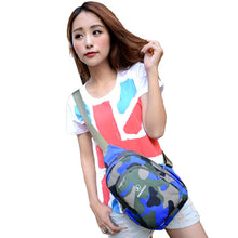 Women Casual Crossbody Bag Multi-Pocket Military Camouflage Print Zipper Durable Small Bag Chest Bag Shoulder Bag SM6