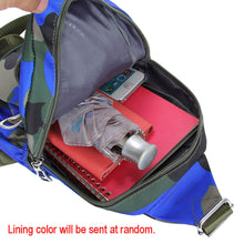 Women Casual Crossbody Bag Multi-Pocket Military Camouflage Print Zipper Durable Small Bag Chest Bag Shoulder Bag SM6