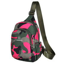 Women Casual Crossbody Bag Multi-Pocket Military Camouflage Print Zipper Durable Small Bag Chest Bag Shoulder Bag SM6