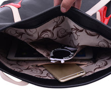 Women PU Leather Handbag High Heels Pattern Zipper Large Capacity Shoulder Tote Bag Designer Black Bolsa Feminina SM6