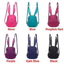 Cute Women Nylon Backpack Waterproof Kawaii Cartoon Rabbit Mochila Mujer Pockets Zipper Casual Cool Girls Shoulder Bag SM6