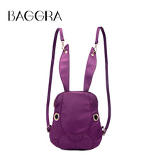 Cute Women Nylon Backpack Waterproof Kawaii Cartoon Rabbit Mochila Mujer Pockets Zipper Casual Cool Girls Shoulder Bag SM6