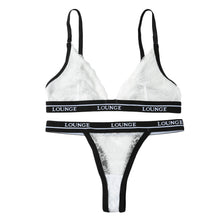 Semi-sheer Bra Set Sexy Lace Bra Women's Underwear Lounge Print Black White Lingerie Underwear Set for Lady Ensemble Soutie SM6