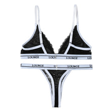 Semi-sheer Bra Set Sexy Lace Bra Women's Underwear Lounge Print Black White Lingerie Underwear Set for Lady Ensemble Soutie SM6