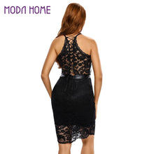 Sexy Women Slip Dress Faux Leather Lace Splice Vestido V Neck Lace-Up Back Bodycon Mini Party Dresses Ladies Black Clubwear SM6