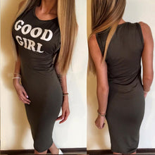 2017 Solid Sleeveless Letter Printed Dresses Women Streetwear Print GOOD GIRL Sheath Dress Casual Bodycon Beach Vestidos SM6