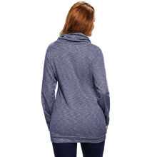 And Hoodie Women Turtleneck Hoodies Sweatshirts Long Sleeves Pockets Buttons Solid Color Pullover Top SM6