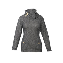 And Hoodie Women Turtleneck Hoodies Sweatshirts Long Sleeves Pockets Buttons Solid Color Pullover Top SM6