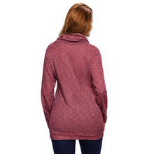 And Hoodie Women Turtleneck Hoodies Sweatshirts Long Sleeves Pockets Buttons Solid Color Pullover Top SM6