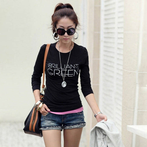 Casual Women T Shirt Women Tops Long Sleeve O Neck Bottoming Party Clothing Ropa Mujer Plus Size SM6