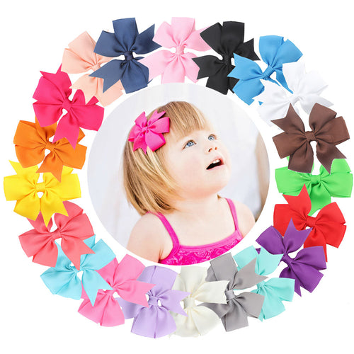 20Pcs Cute Sweet Lovely Bowknot Hair Clip for Kids Baby Girls Toddlers and Infants SM6