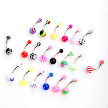 20Pcs sexy Navel Belly Button Ring Barbell Crystal Ball Piercing belly piercing Body Jewelry SM6