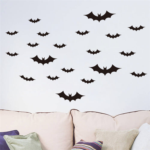 20pcs flying bats wall stickers room decoration 702. 3D diy vinyl adesivos de paredes home decals animals mural art posters 4.0 SM6
