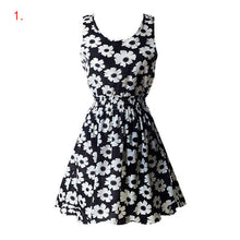 21 Colors New Sexy Women's Tank Chiffon Beach Dress Sleeveless Floral Mini Dresses M-XXLSM6