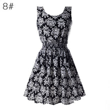21 Colors New Sexy Women's Tank Chiffon Beach Dress Sleeveless Floral Mini Dresses M-XXLSM6
