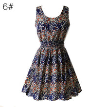 21 Colors New Sexy Women's Tank Chiffon Beach Dress Sleeveless Floral Mini Dresses M-XXLSM6