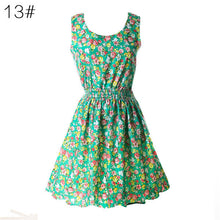 21 Colors New Sexy Women's Tank Chiffon Beach Dress Sleeveless Floral Mini Dresses M-XXLSM6