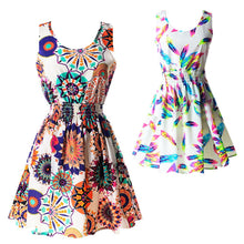 21 Colors New Sexy Women's Tank Chiffon Beach Dress Sleeveless Floral Mini Dresses M-XXLSM6