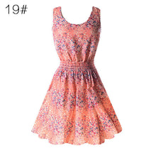 21 Colors New Sexy Women's Tank Chiffon Beach Dress Sleeveless Floral Mini Dresses M-XXLSM6