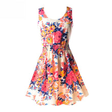 21 Colors New Sexy Women's Tank Chiffon Beach Dress Sleeveless Floral Mini Dresses M-XXLSM6