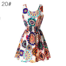 21 Colors New Sexy Women's Tank Chiffon Beach Dress Sleeveless Floral Mini Dresses M-XXLSM6