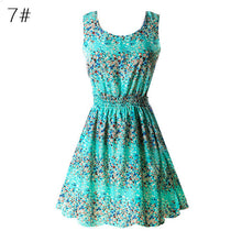 21 Colors New Sexy Women's Tank Chiffon Beach Dress Sleeveless Floral Mini Dresses M-XXLSM6