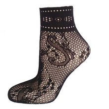 21Colors Fashion Transparent Fishnet Socks Women Lace Nylon Hollow Out Ankle Length Short Socks Ladies Calcetines De Mujer #03 SM6