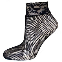 21Colors Fashion Transparent Fishnet Socks Women Lace Nylon Hollow Out Ankle Length Short Socks Ladies Calcetines De Mujer #03 SM6
