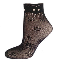21Colors Fashion Transparent Fishnet Socks Women Lace Nylon Hollow Out Ankle Length Short Socks Ladies Calcetines De Mujer #03 SM6