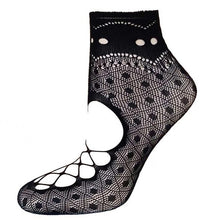 21Colors Fashion Transparent Fishnet Socks Women Lace Nylon Hollow Out Ankle Length Short Socks Ladies Calcetines De Mujer #03 SM6