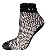 21Colors Fashion Transparent Fishnet Socks Women Lace Nylon Hollow Out Ankle Length Short Socks Ladies Calcetines De Mujer #03 SM6