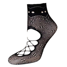 21Colors Fashion Transparent Fishnet Socks Women Lace Nylon Hollow Out Ankle Length Short Socks Ladies Calcetines De Mujer #03 SM6