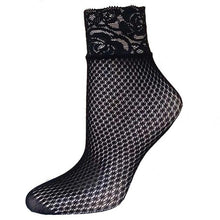 21Colors Fashion Transparent Fishnet Socks Women Lace Nylon Hollow Out Ankle Length Short Socks Ladies Calcetines De Mujer #03 SM6