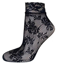 21Colors Fashion Transparent Fishnet Socks Women Lace Nylon Hollow Out Ankle Length Short Socks Ladies Calcetines De Mujer #03 SM6