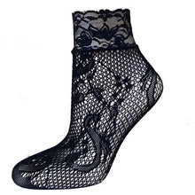 21Colors Fashion Transparent Fishnet Socks Women Lace Nylon Hollow Out Ankle Length Short Socks Ladies Calcetines De Mujer #03 SM6