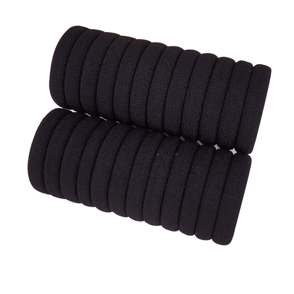 24 PCS Women Hair Band Accessory Jewelry Black Hair Rope Hair Accessories #3546 SM6
