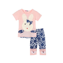 2pcs Baby Kids Girls Clothes Set Top and Short Pants Suits Cute Rabbit Cartoon Knitting Children's Clothing Set SM6